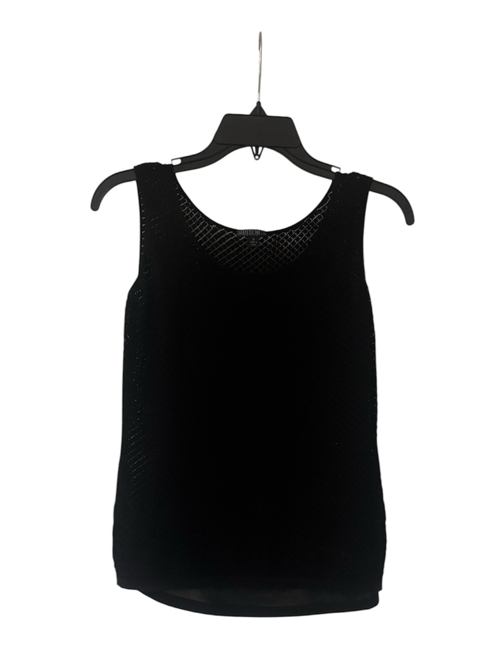 LAFAYETTE 148 Black Women's Sleeveless Knit Tank Top with Lined Cami
